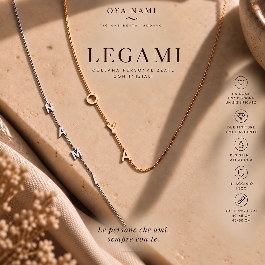 LEGAMI · Collana personalizzata con iniziali